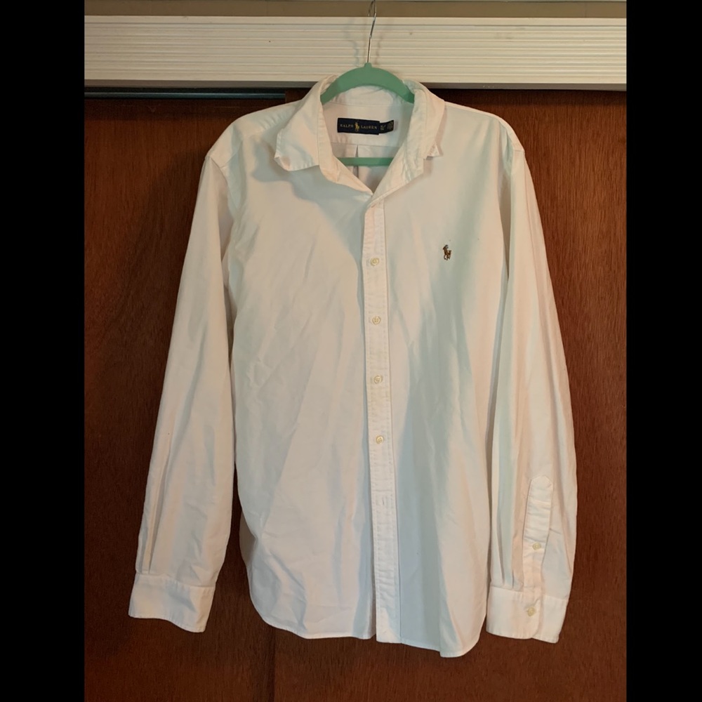 White polo button down